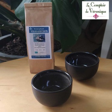 2 bols gris + 1 Thé aux...
