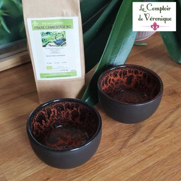 2 bols tons orange+ 1 Thé...