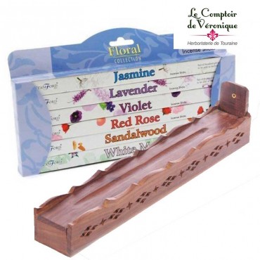 Porte encens en bois de rose +
