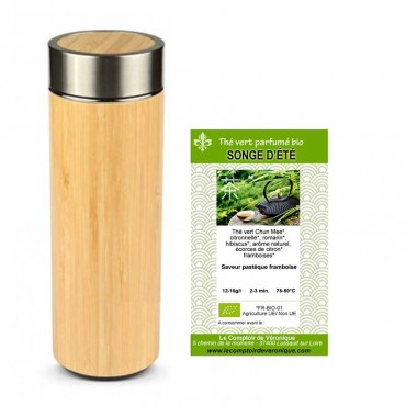 Thermos naturel en Bambou -...