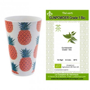 Verre en bambou Ananas +...