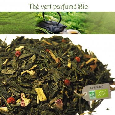 Orange Cannelle bio- Thé vert parfumé