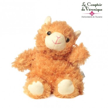 Peluche bouillotte Lama Ocre