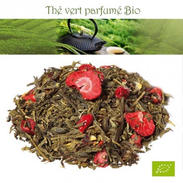 Fraise Canneberge Bio - Thé vert parfumé