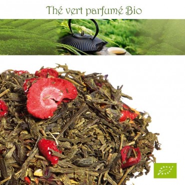 Fraise Canneberge Bio - Thé vert parfumé