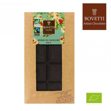 Chocolat noir Bio 100% Masse de Cacao