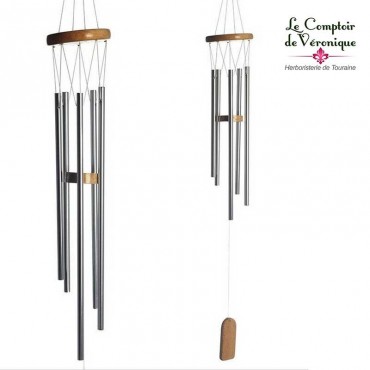 Carillon à vent Feng Shui clair - 77cm