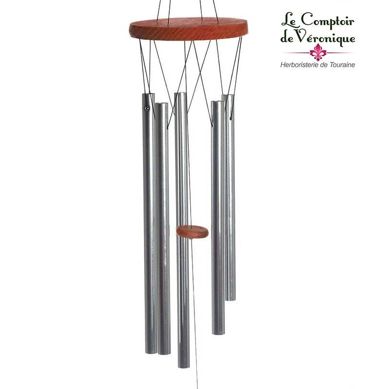 Carillon à vent Feng Shui acajou - 88cm
