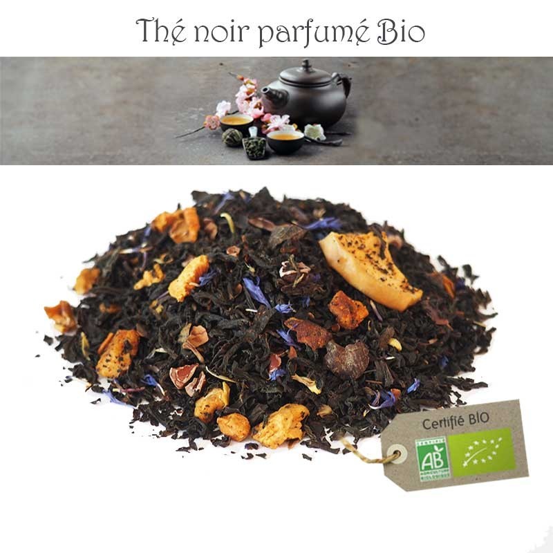 Poire-chocolat Bio - Thé noir parfumé