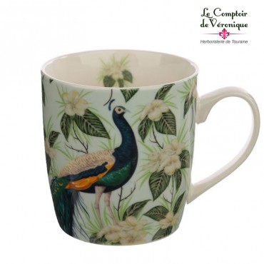 Mug Paon en porcelaine